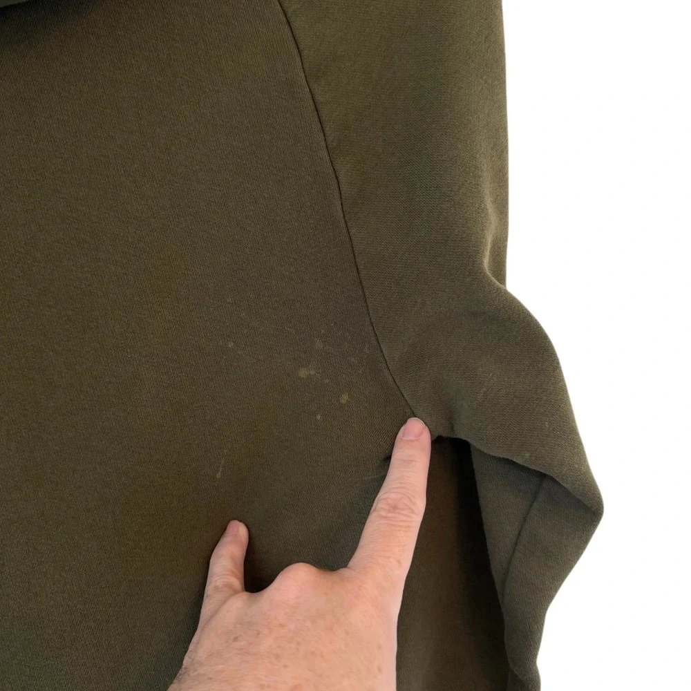 Jordan Jumpman Air Hoodie Men Medium Olive‎ Green Script Logo AV6005-395 READ